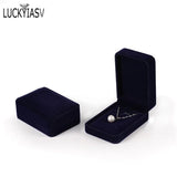 Bride Necklace Pendant Box Velvet Wedding Jewelry Gift Case Trinket Display