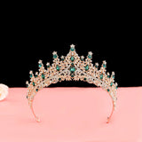 Colorful Rhinestone Tiara for Bride Princess Crown Party