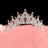 Colorful Rhinestone Tiara for Bride Princess Crown Party