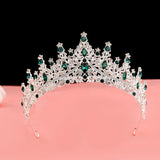 Colorful Rhinestone Tiara for Bride Princess Crown Party