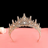 Colorful Rhinestone Tiara for Bride Princess Crown Party