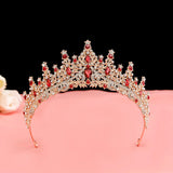 Colorful Rhinestone Tiara for Bride Princess Crown Party