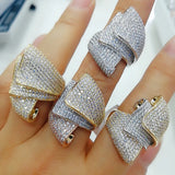 Big Ring Conch Zirconia Stones Wedding Party Jewelry
