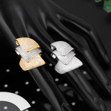 Big Ring Conch Zirconia Stones Wedding Party Jewelry