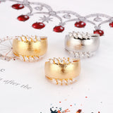 Vintage CZ Stackable Rings for Women Big Africa Retro Finger Ring