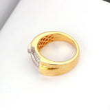 Vintage Inlay CZ Cluster Rings Retro Finger Ring Gift