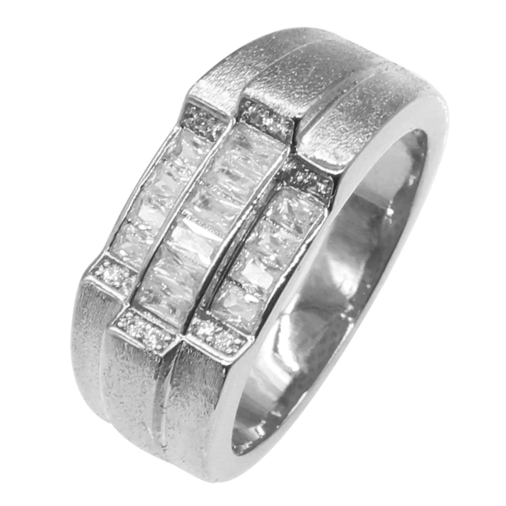 Vintage Inlay CZ Cluster Rings Retro Finger Ring Gift