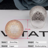 Women Ring CZ Charming Dubai Bridal Jewelry For Wedding