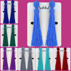 Bohemian Crystal Glass Seed Bead Earrings