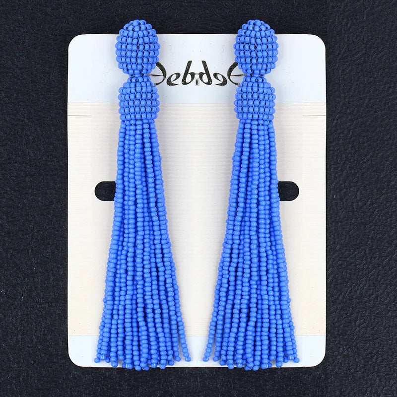 Bohemian Crystal Glass Seed Bead Earrings