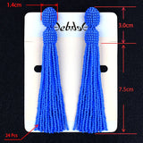 Bohemian Crystal Glass Seed Bead Earrings