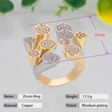 Baguette Wedding Rings Zirconia Stones Women Engagement Party Jewelry High Ring