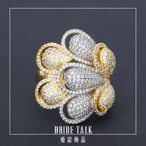 Bride Talk Honeybee Rings Cubic Zirconia Women Engagement Jewelry
