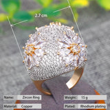 Zirconia Brass Crystal Ring for Women - Gift