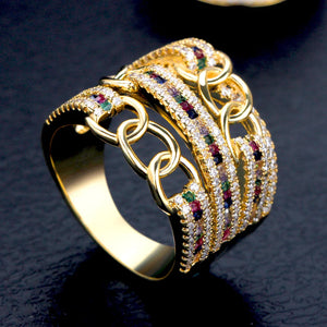 Zirconia Brass Crystal Rings For Women Gift