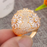 Zirconia Brass Crystal Ring for Women - Gift