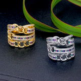 Zirconia Brass Crystal Rings For Women Gift