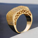 Bold Statement Rings with Zirconia Stones - Women Engagement Jewelry