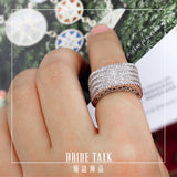 Bold Statement Rings with Zirconia Stones - Women Engagement Jewelry