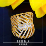 Cubic Zirconia Wedding Ring Rhodium Plated Women's Jewelry Gift