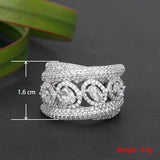 Rhodium-Plated CZ Wedding Ring for Women