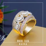 Rhodium-Plated CZ Wedding Ring for Women