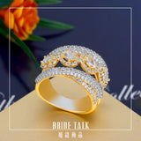 Rhodium-Plated CZ Wedding Ring for Women