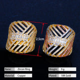 Cubic Zirconia Wedding Ring Rhodium Plated Women's Jewelry Gift
