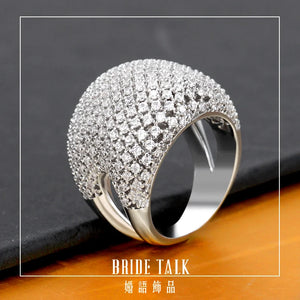 Cubic Zirconia Bridal Wedding Ring Romantic Sweet Gift