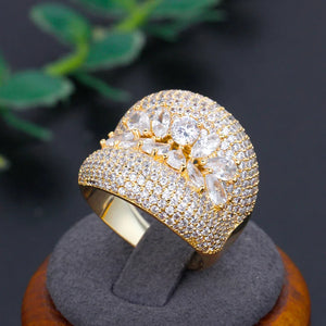 Multicolor Cubic Zirconia Lady Bridal Ring Jewelry