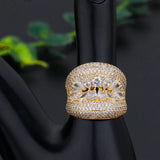 Multicolor Cubic Zirconia Lady Bridal Ring Jewelry