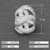 Bride Talk Women Ring Crystal Pave Cubic Zirconia Jewelry