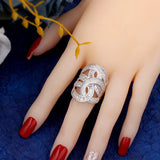Bride Talk Women Ring Crystal Pave Cubic Zirconia Jewelry