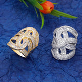 Bride Talk Women Ring Crystal Pave Cubic Zirconia Jewelry