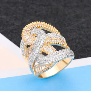 Bride Talk Women Ring Crystal Pave Cubic Zirconia Jewelry