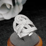 Bride Talk Women Ring Crystal Pave Cubic Zirconia Jewelry