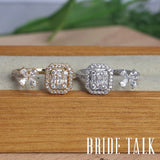 Bride Talk Adjustable Open Ring CZ Bridal Jewelry
