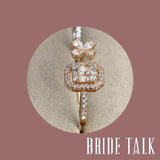 Bride Talk Adjustable Open Ring CZ Bridal Jewelry