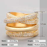 CZ Crystal Bridal Finger Rings For Women Wedding