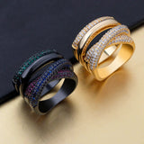 CZ Crystal Bridal Finger Rings For Women Wedding