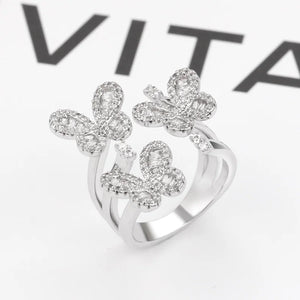 Romantic Bridal Wedding Ring with Cubic Zirconia
