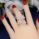 Romantic Bridal Wedding Ring with Cubic Zirconia