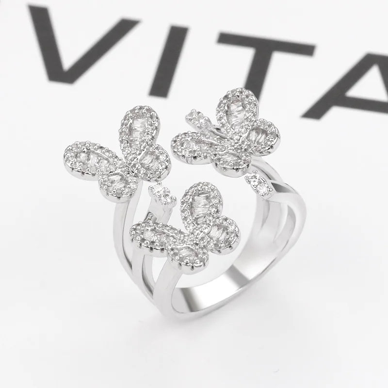 Romantic Bridal Wedding Ring with Cubic Zirconia
