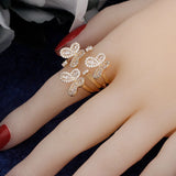 Romantic Bridal Wedding Ring with Cubic Zirconia