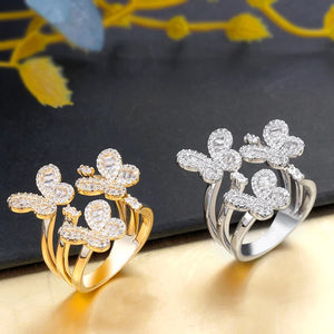 Romantic Bridal Wedding Ring with Cubic Zirconia