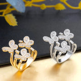 Romantic Bridal Wedding Ring with Cubic Zirconia
