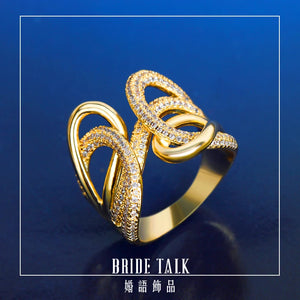 Women Wedding Ring Cubic Zirconia Bridal Ring for Party Year Gift