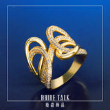 Women Wedding Ring Cubic Zirconia Bridal Ring for Party Year Gift