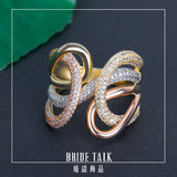 Women Wedding Ring Cubic Zirconia Bridal Ring for Party Year Gift