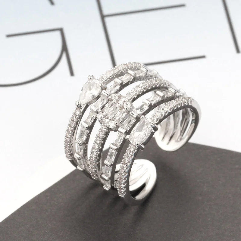Classic CZ Women Ring High Jewelry For Wedding